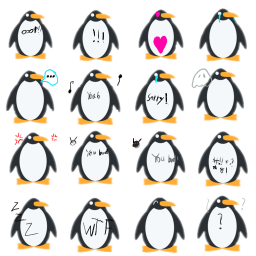 penguin emoticon Teeworlds emoticon