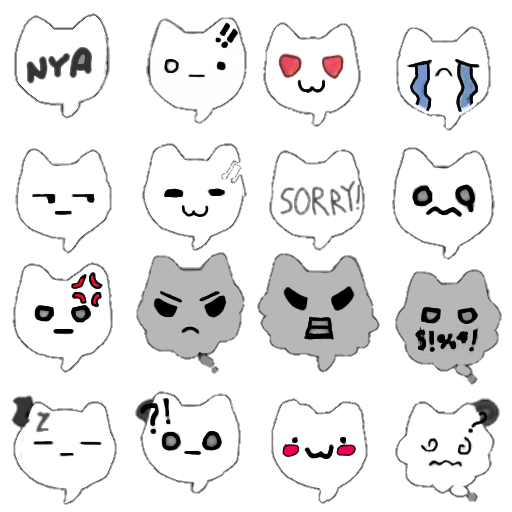 Cat Emoticon By MiniSleep Teeworlds emoticon